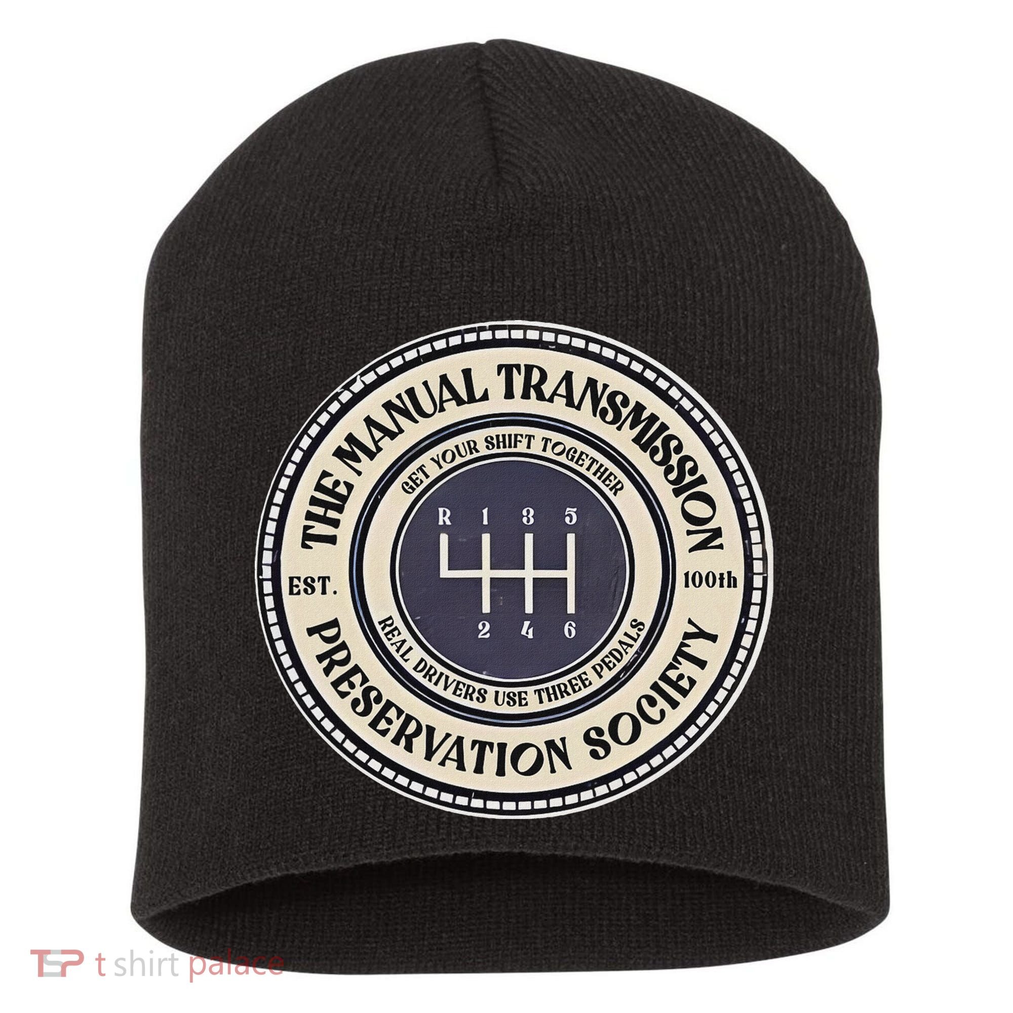 6 Speed The Manual Transmission Preservation Society Short Acrylic Beanie