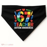 67 Teacher Autism Awareness 6-7 USA-Made Doggie Bandana thumb 0