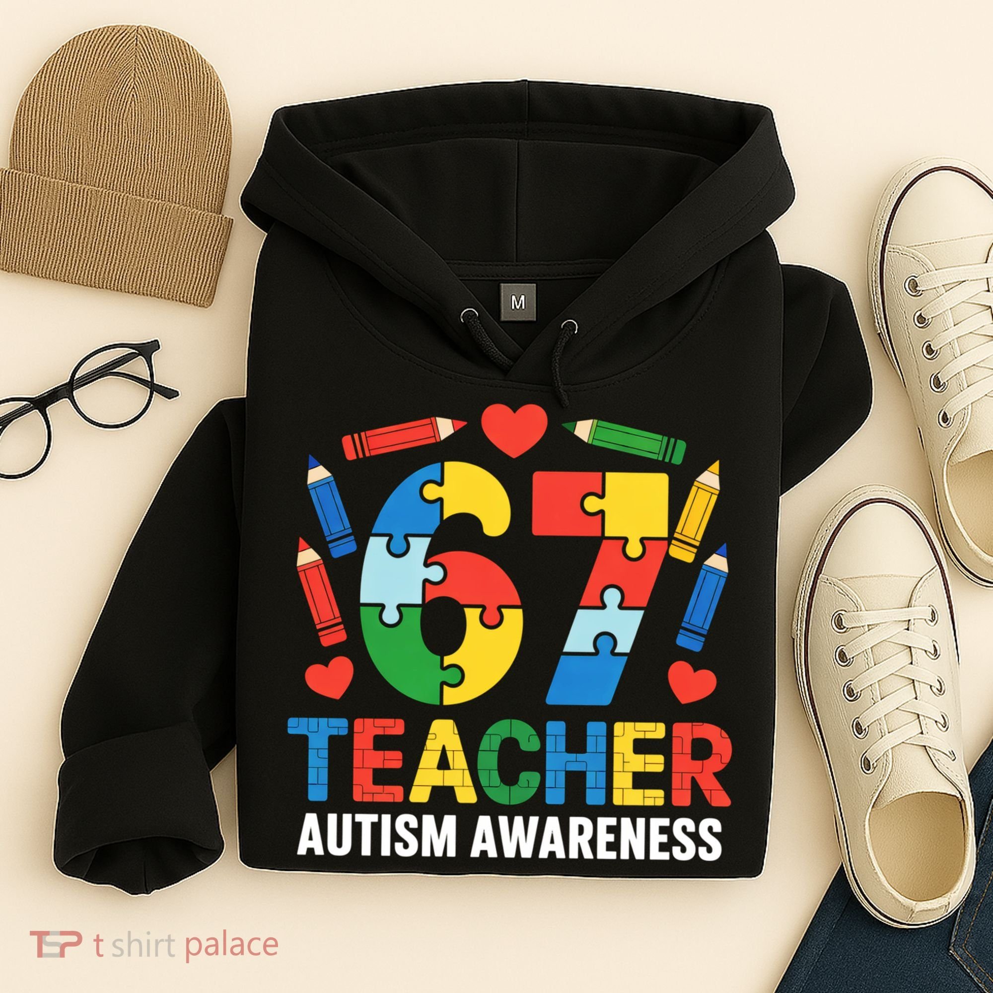 67 Teacher Autism Awareness 6-7 Hoodie