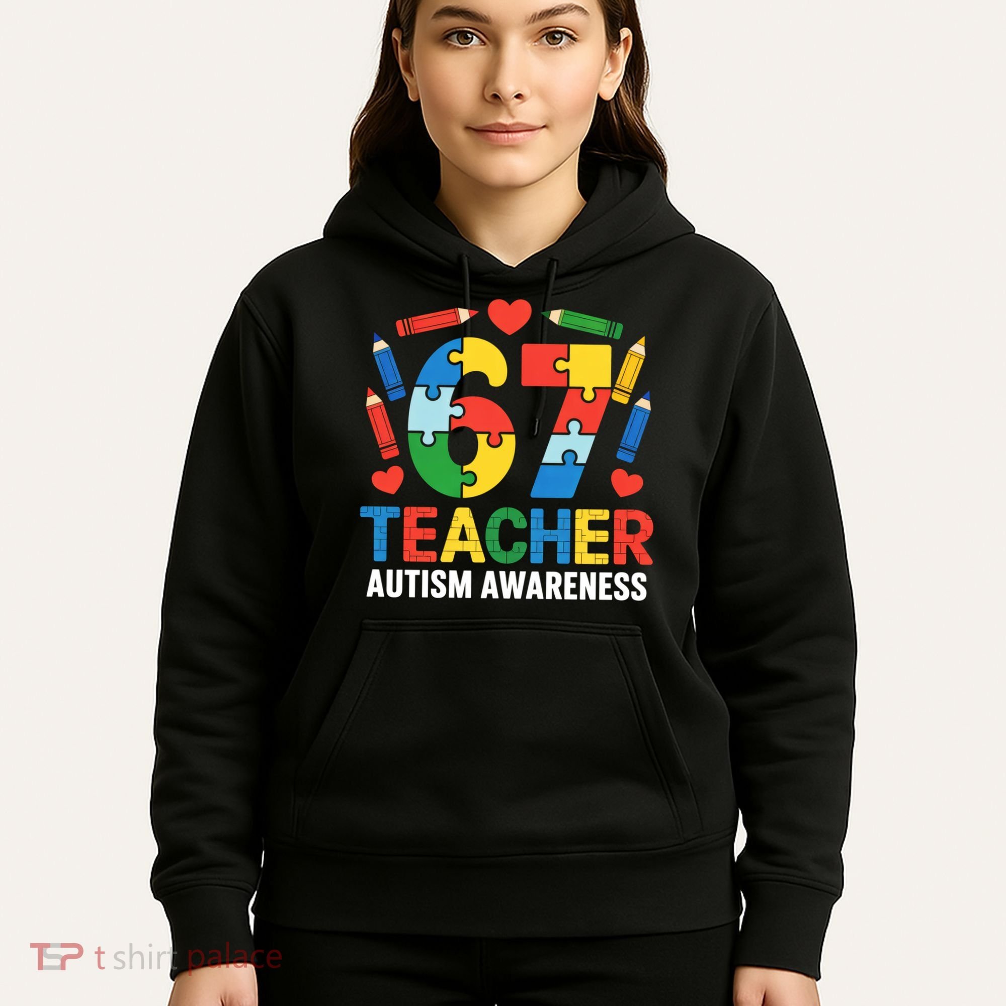 67 Teacher Autism Awareness 6-7 Hoodie