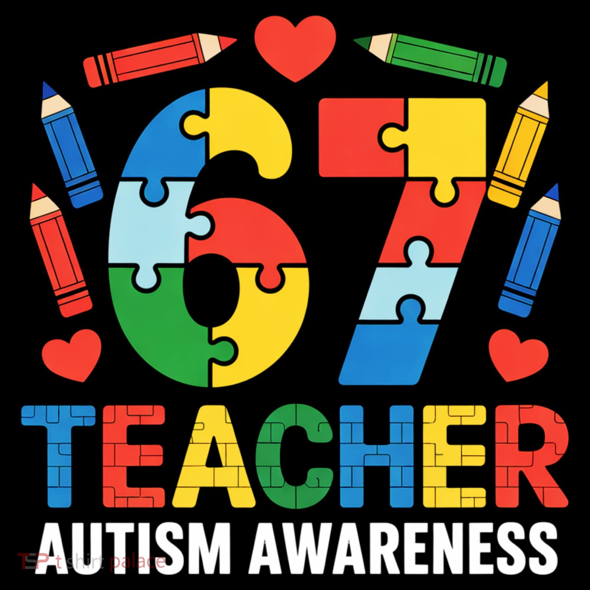 67 Teacher Autism Awareness 6-7 Women's Hoodie