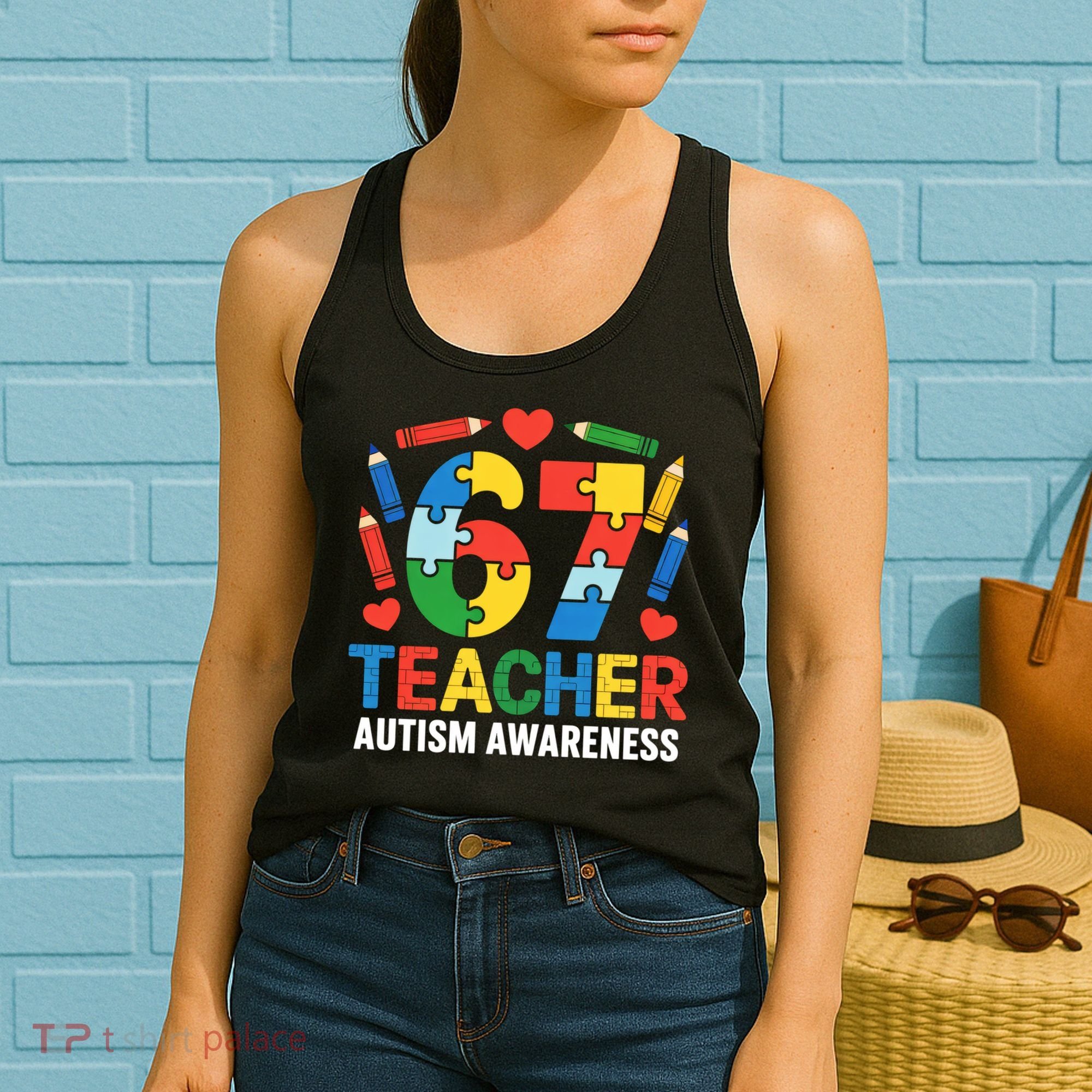 67 Teacher Autism Awareness 6-7 Women's Tank Top