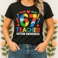 67 Teacher Autism Awareness 6-7 Women's T-Shirt thumb 2