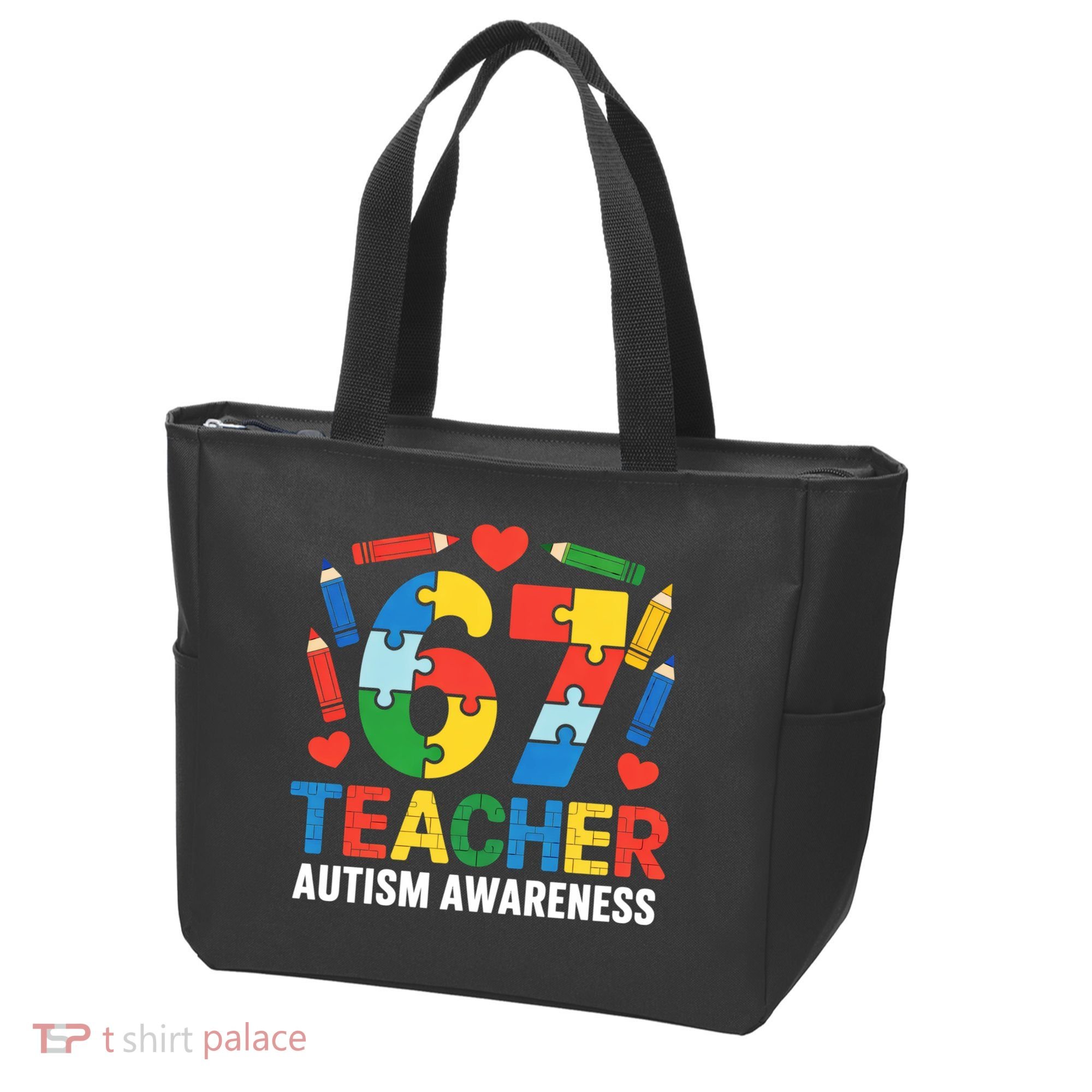 67 Teacher Autism Awareness 6-7 Tote Bag