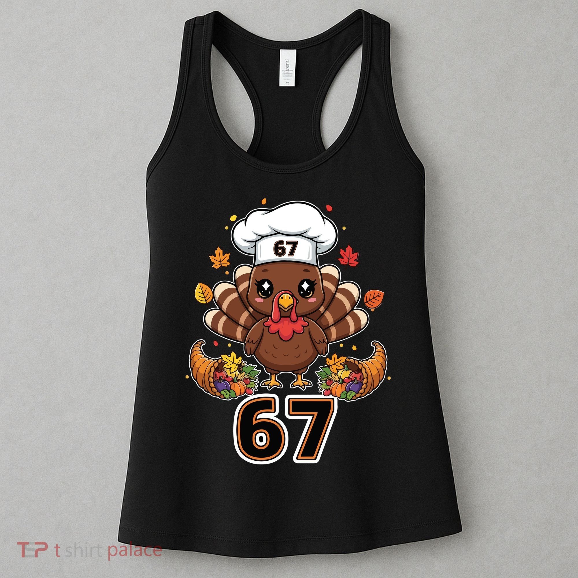 67 Thanksgiving Funny Turkey Meme Women's Tank Top