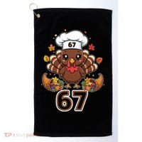 67 Thanksgiving Funny Turkey Meme Golf Towel thumb 0