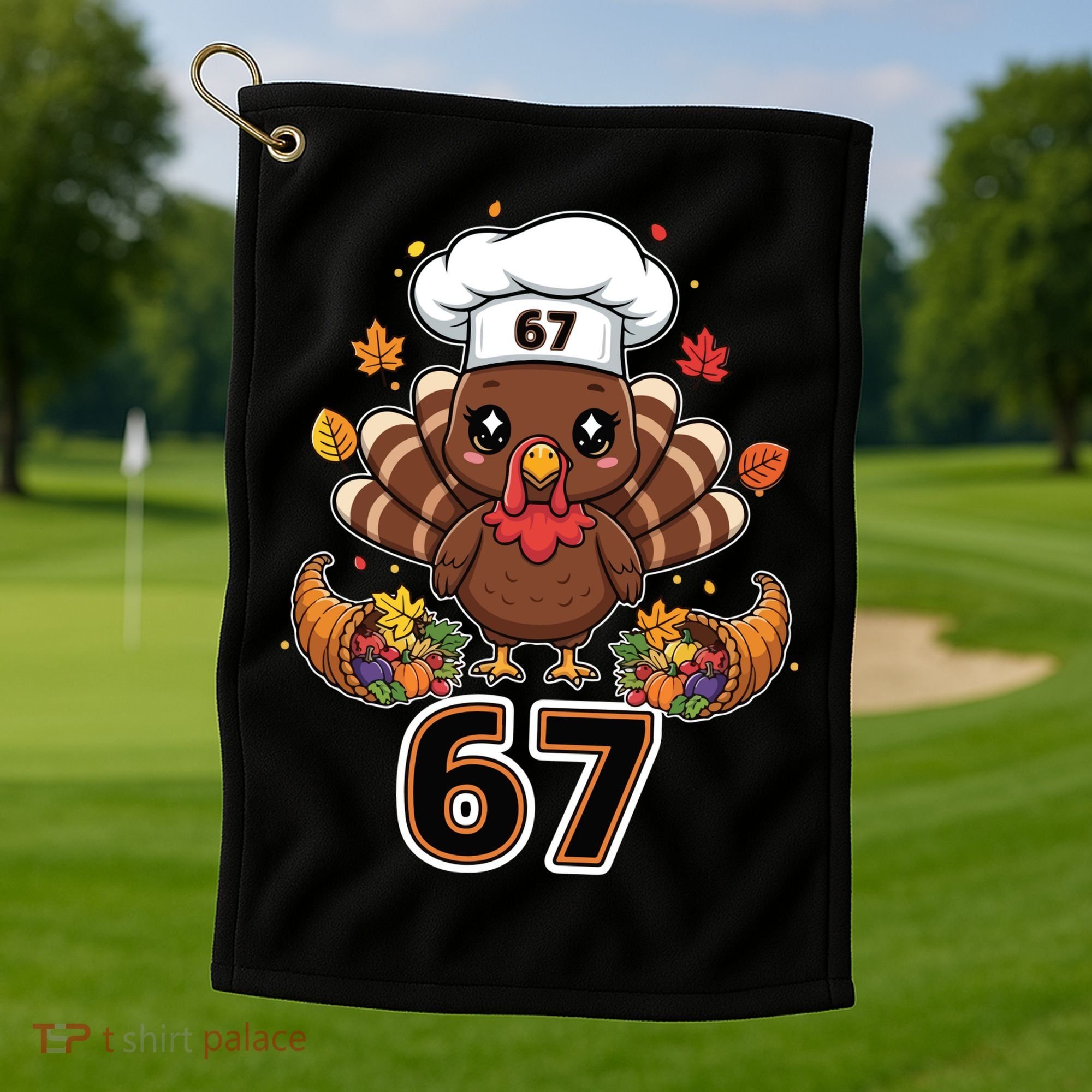 67 Thanksgiving Funny Turkey Meme Golf Towel