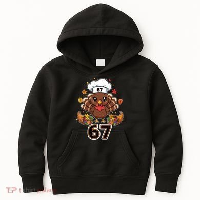 67 Thanksgiving Funny Turkey Meme Kids Hoodie