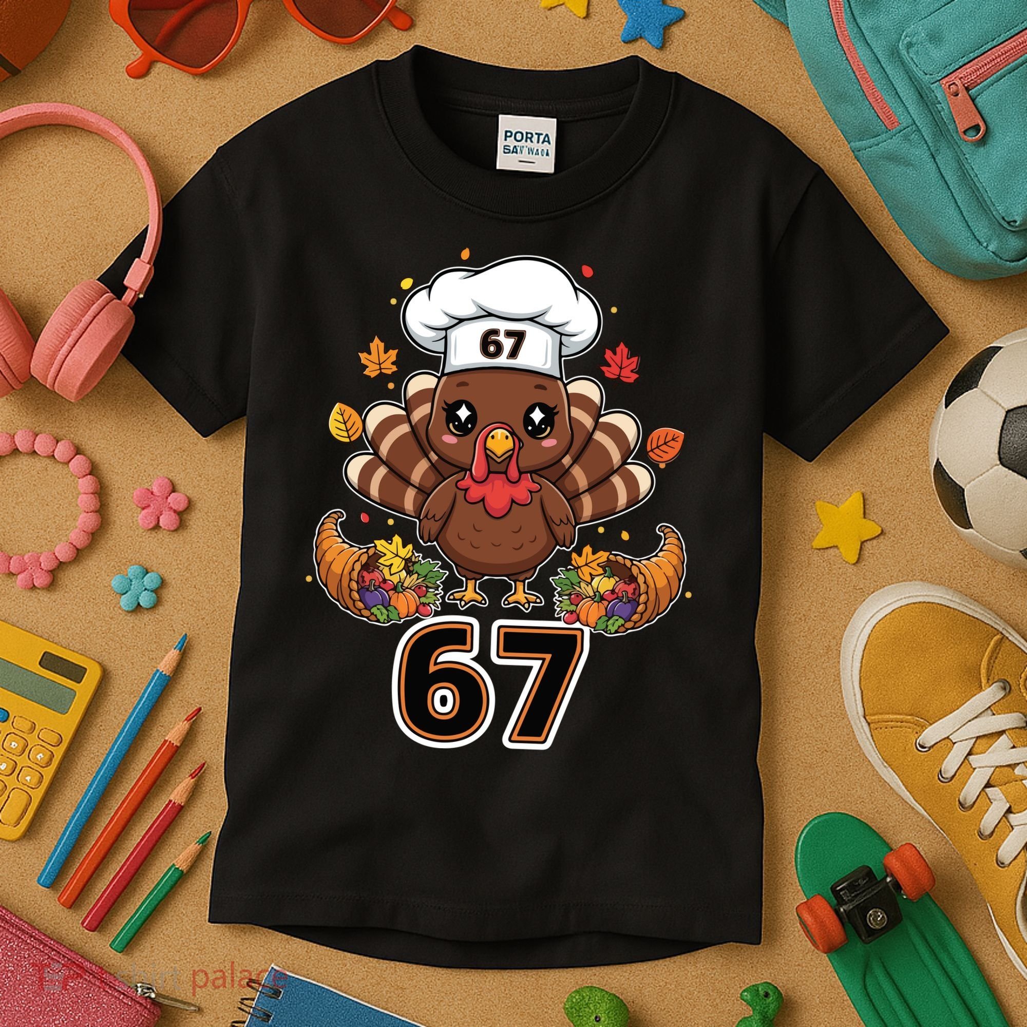 67 Thanksgiving Funny Turkey Meme Kids T-Shirt