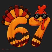 67 Thanksgiving Funny Turkey Sixty Seven Meme Women's Sweatshirt thumb 2