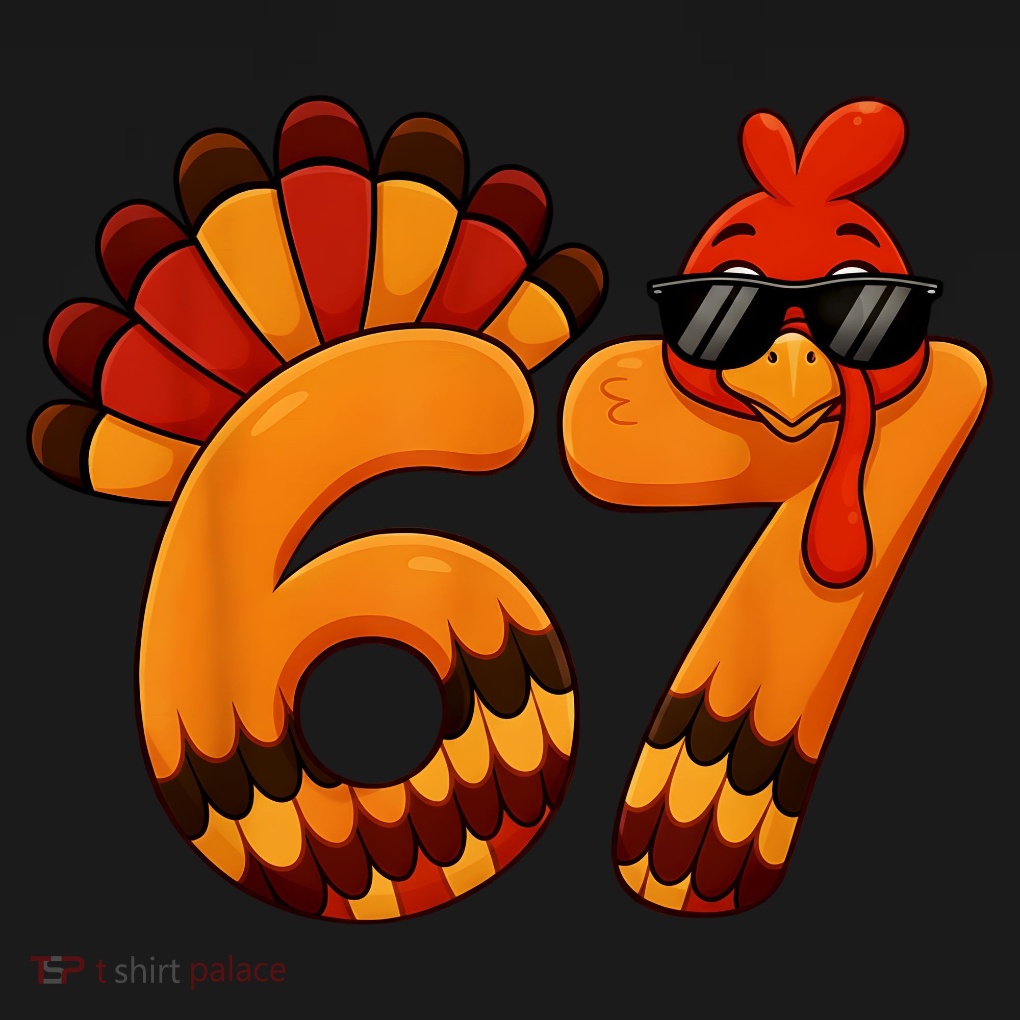 67 Thanksgiving Funny Turkey Sixty Seven Meme Coaster