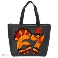67 Thanksgiving Funny Turkey Sixty Seven Meme Tote Bag thumb 0