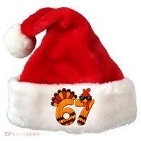 67 Thanksgiving Funny Turkey Sixty Seven Meme Santa Hat thumb 0