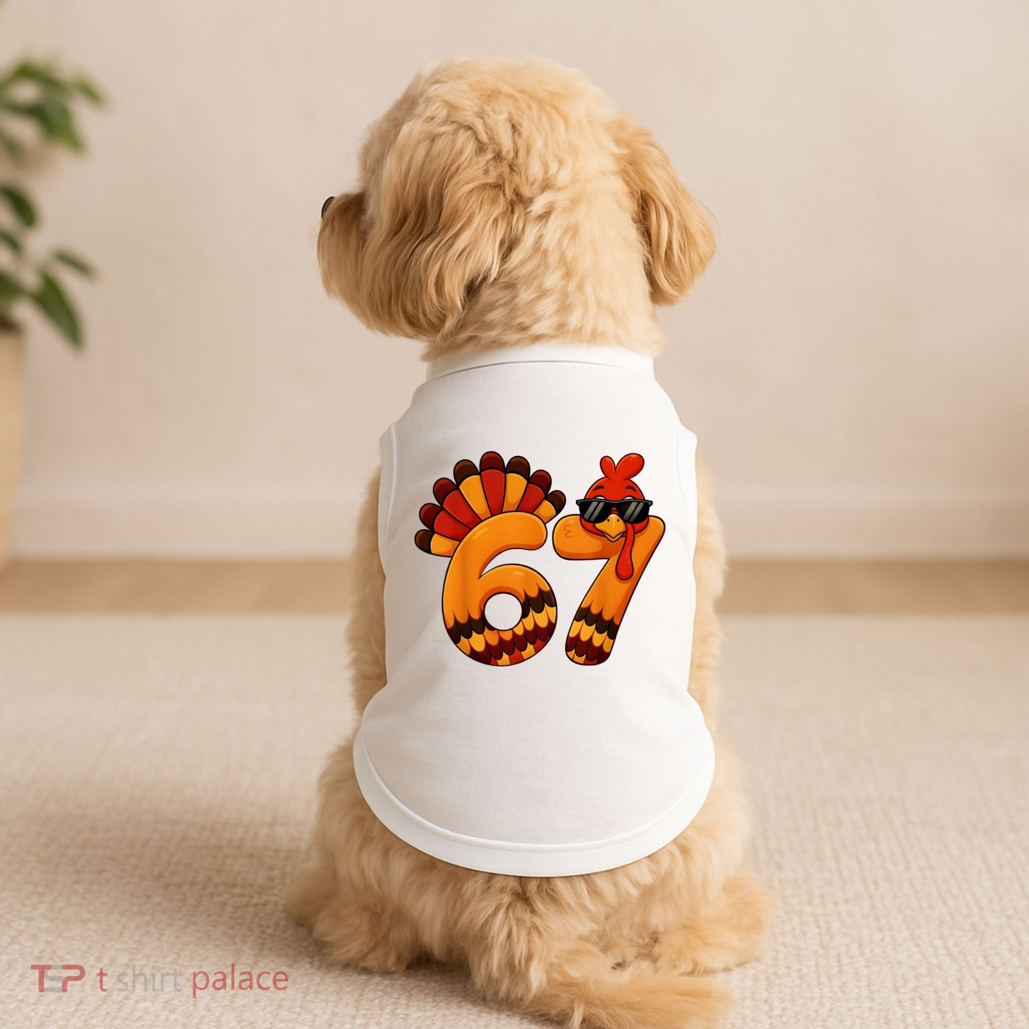 67 Thanksgiving Funny Turkey Sixty Seven Meme Doggie Tank