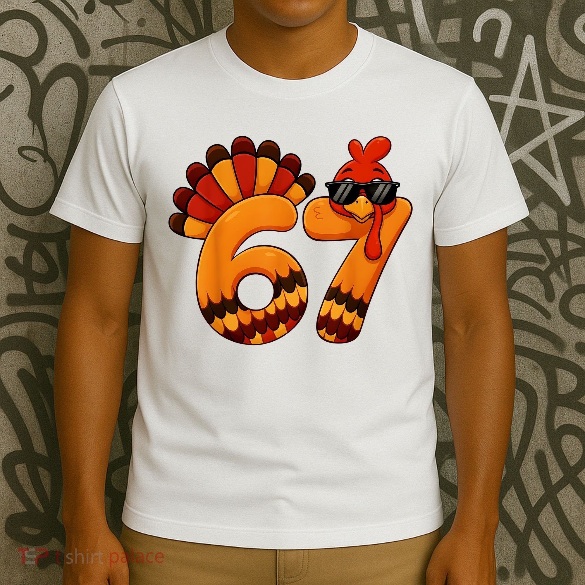 67 Thanksgiving Funny Turkey Sixty Seven Meme T-Shirt