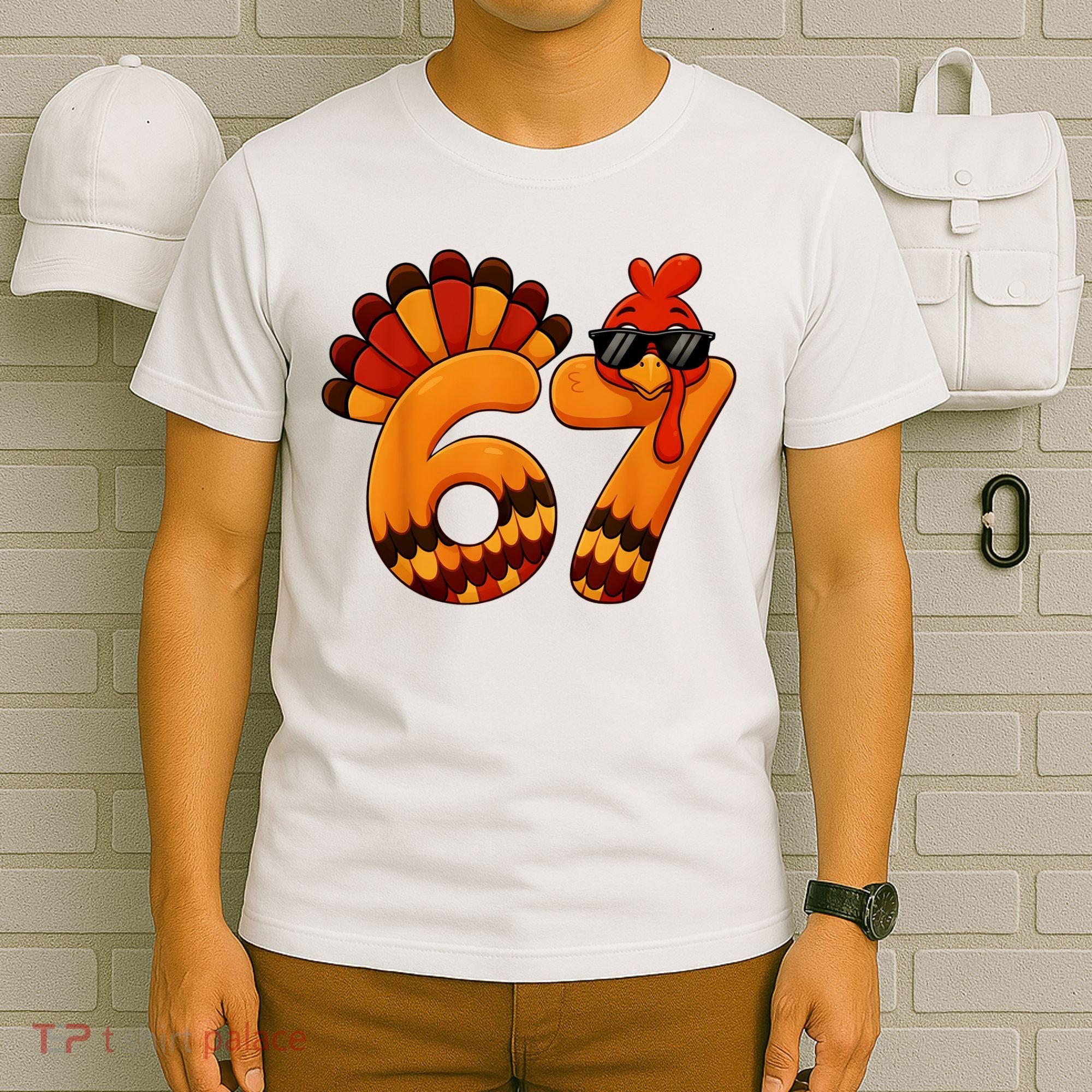 67 Thanksgiving Funny Turkey Sixty Seven Meme T-Shirt