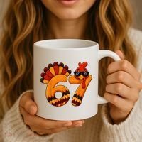 67 Thanksgiving Funny Turkey Sixty Seven Meme Coffee Mug thumb 3