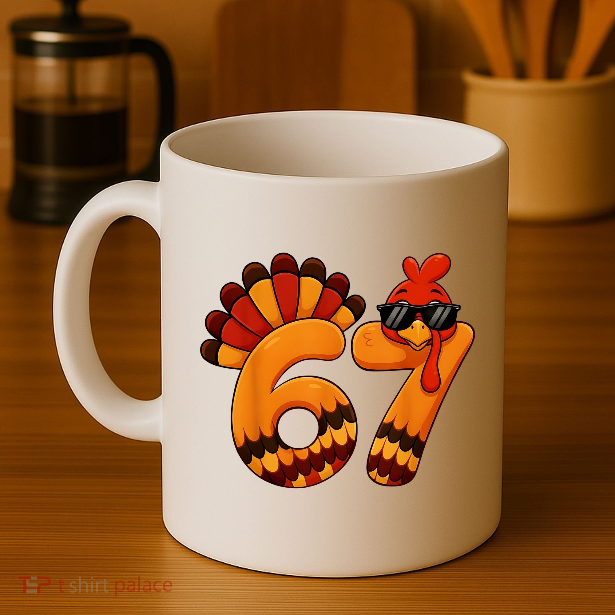 67 Thanksgiving Funny Turkey Sixty Seven Meme Coffee Mug
