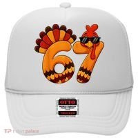 67 Thanksgiving Funny Turkey Sixty Seven Meme Hat thumb 0
