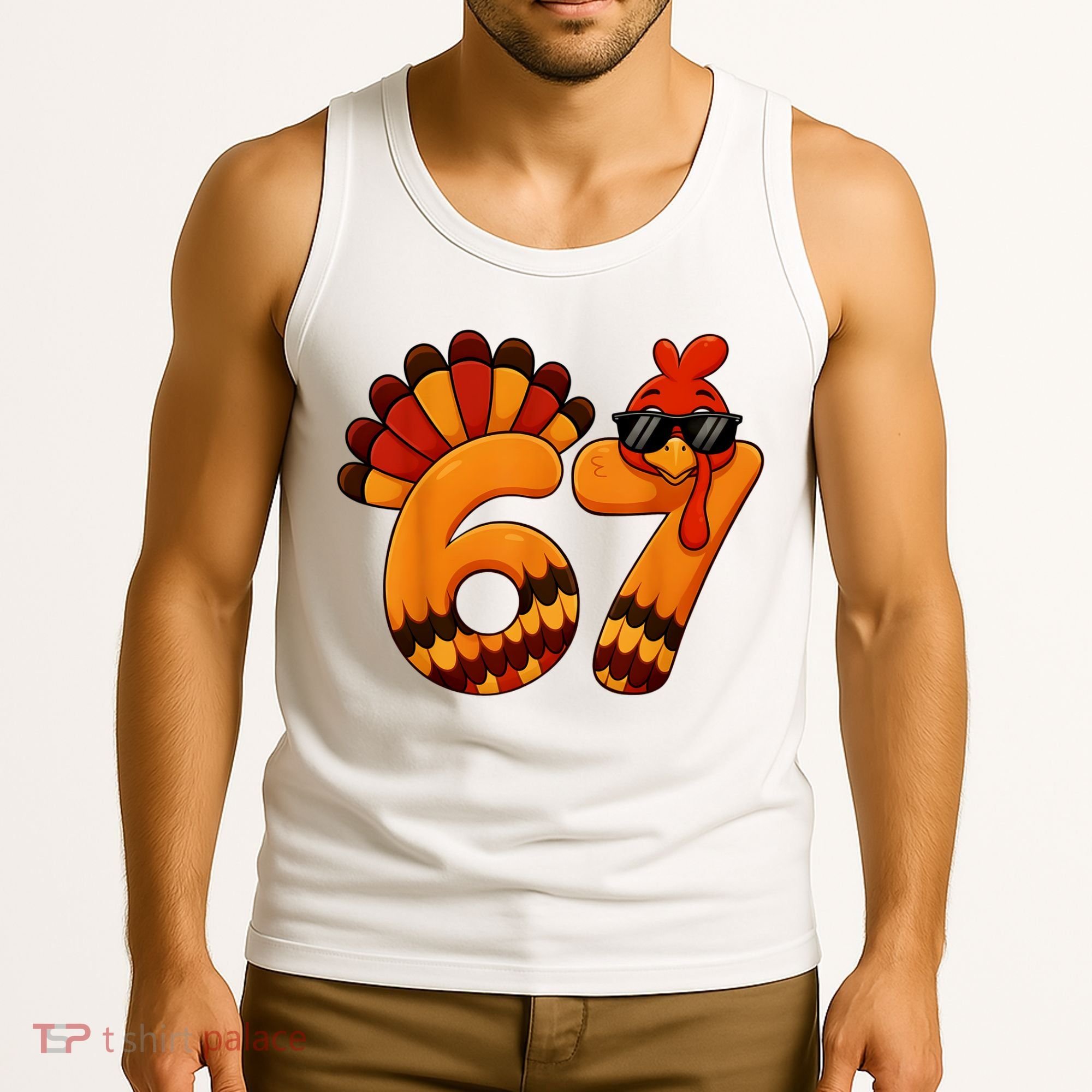 67 Thanksgiving Funny Turkey Sixty Seven Meme Tank Top