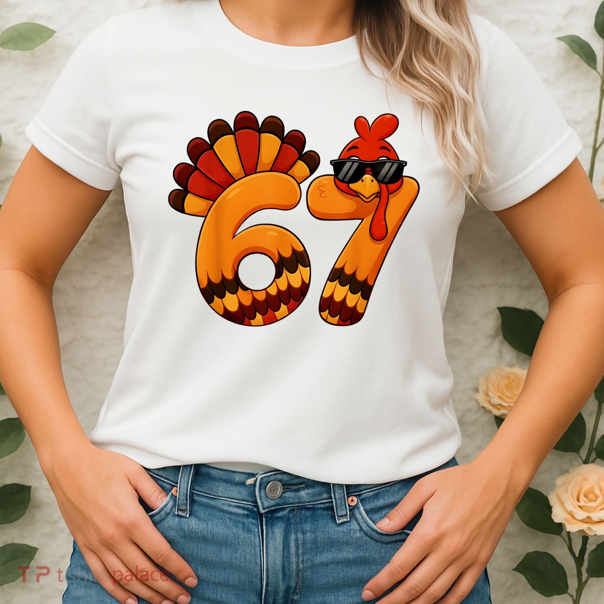 67 Thanksgiving Funny Turkey Sixty Seven Meme Women's T-Shirt