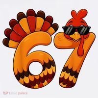 67 Thanksgiving Funny Turkey Sixty Seven Meme Kids Sweatshirt thumb 2