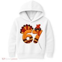 67 Thanksgiving Funny Turkey Sixty Seven Meme Kids Hoodie thumb 0