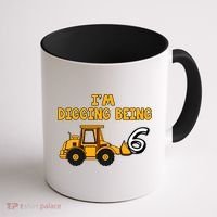 6th Birthday I'm Digging Being Six Coffee Mug thumb 1