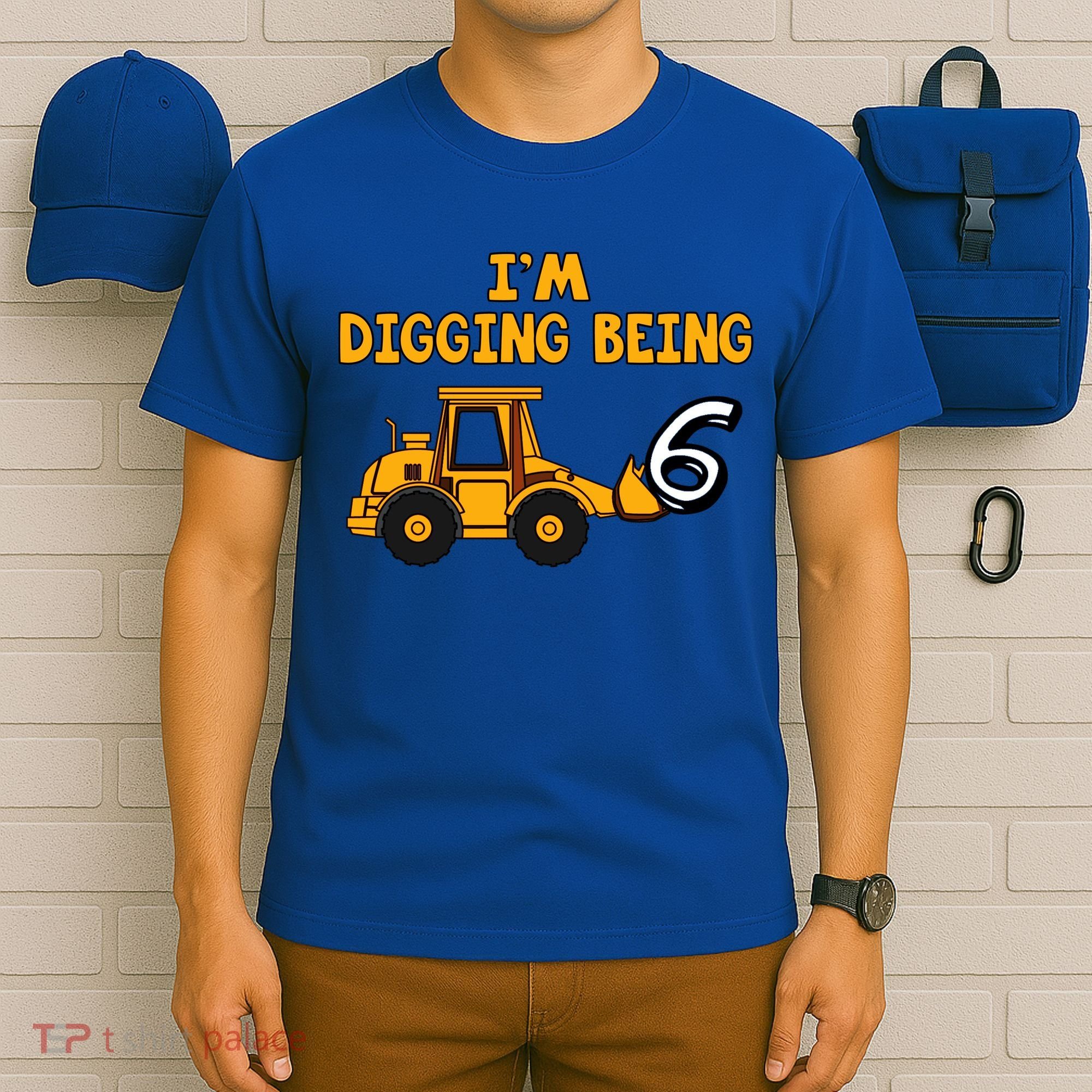 6th Birthday I'm Digging Being Six T-Shirt