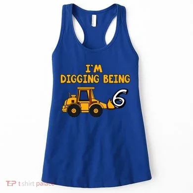 6th Birthday I'm Digging Being Six Women's Tank Top