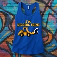 6th Birthday I'm Digging Being Six Women's Tank Top thumb 3