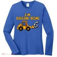 6th Birthday I'm Digging Being Six Women's Long Sleeve Shirt thumb 0