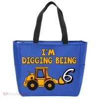 6th Birthday I'm Digging Being Six Tote Bag thumb 0
