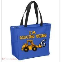 6th Birthday I'm Digging Being Six Tote Bag thumb 2