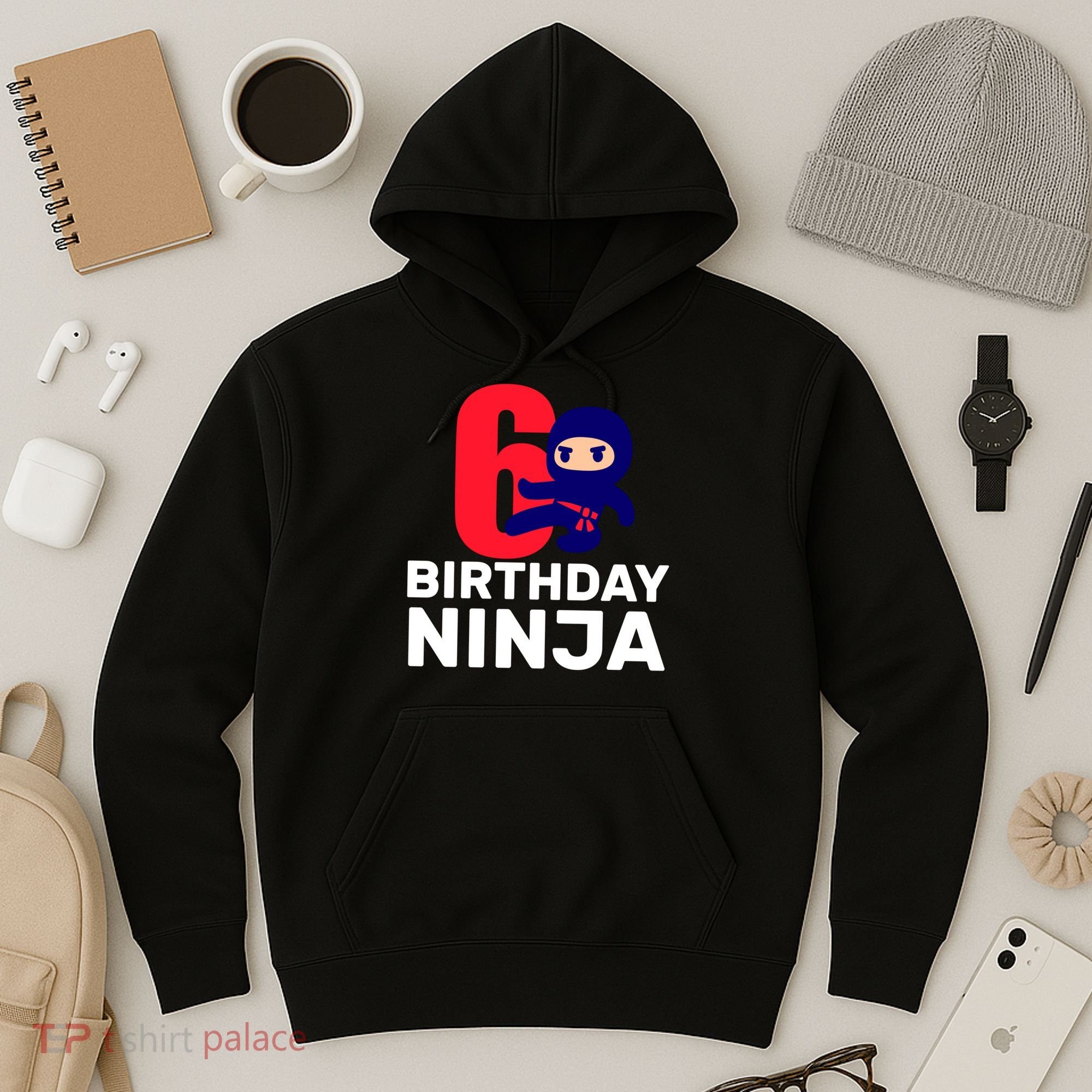 6th Birthday Ninja  Hoodie