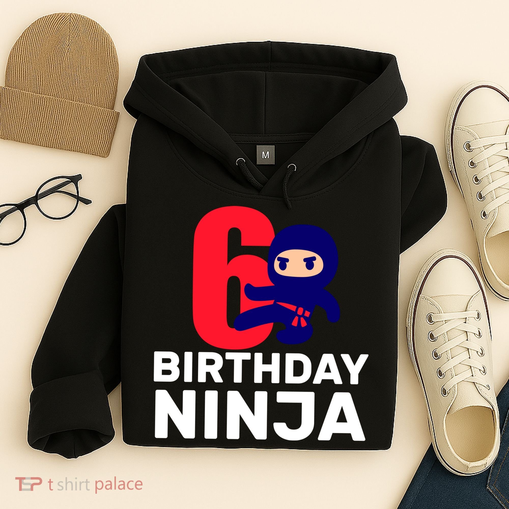 6th Birthday Ninja  Hoodie