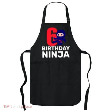 6th Birthday Ninja  Apron