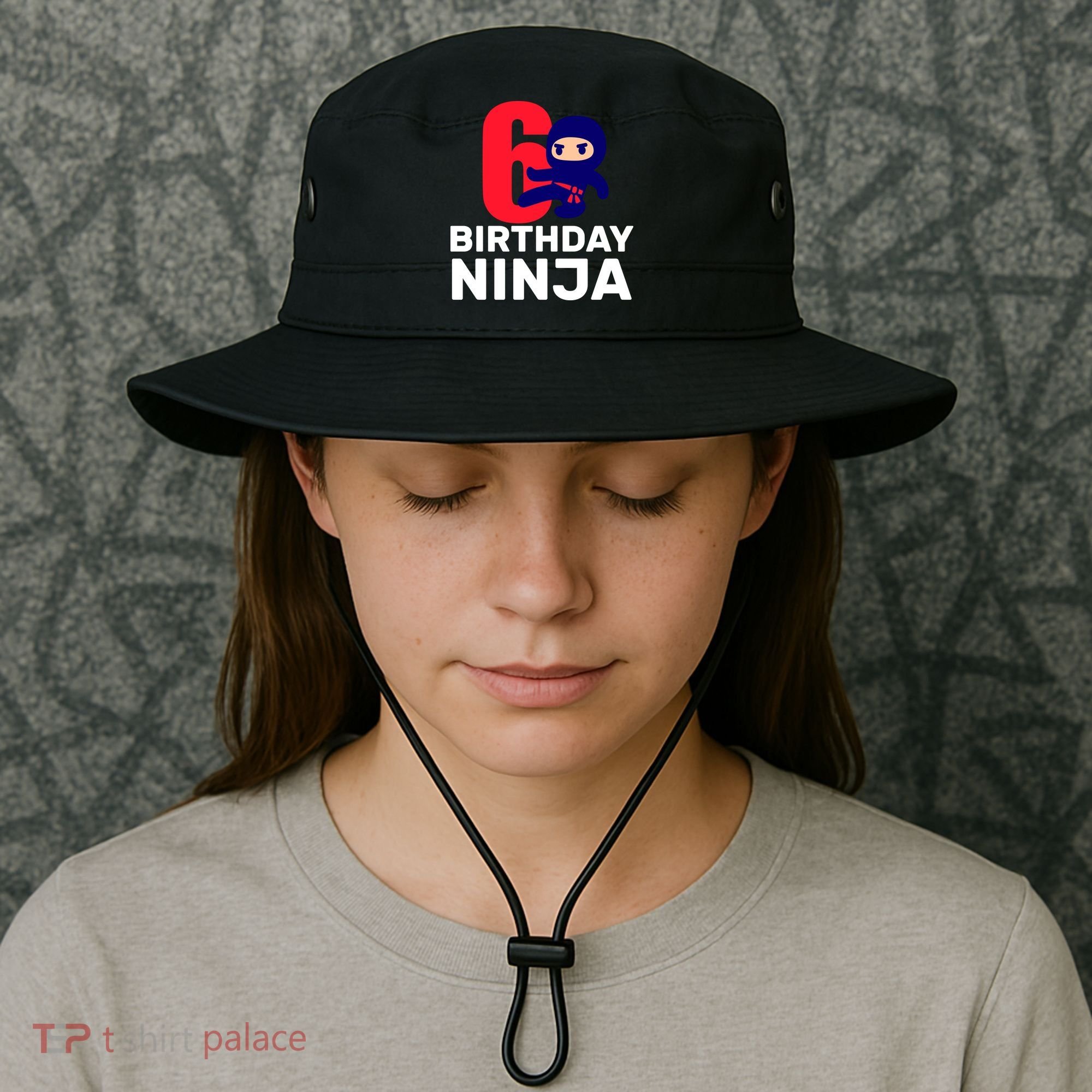6th Birthday Ninja  Bucket Hat