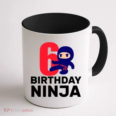 6th Birthday Ninja  Coffee Mug back