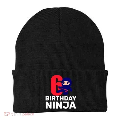 6th Birthday Ninja  Beanie
