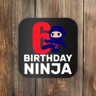 6th Birthday Ninja  Coaster