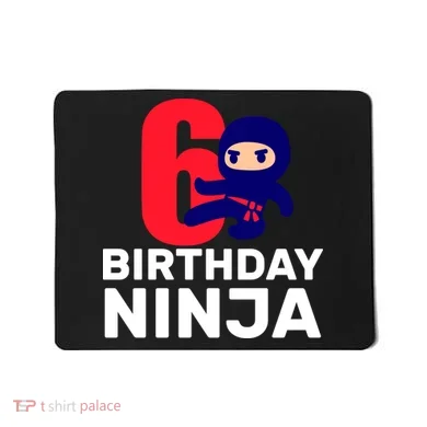 6th Birthday Ninja  Mousepad
