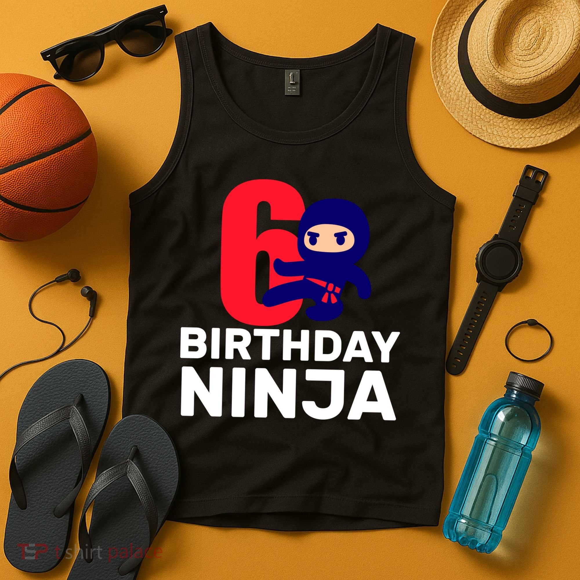 6th Birthday Ninja  Tank Top