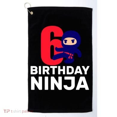6th Birthday Ninja  Golf Towel