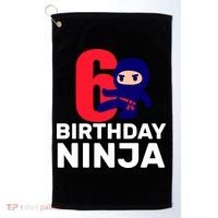 6th Birthday Ninja  Golf Towel thumb 0
