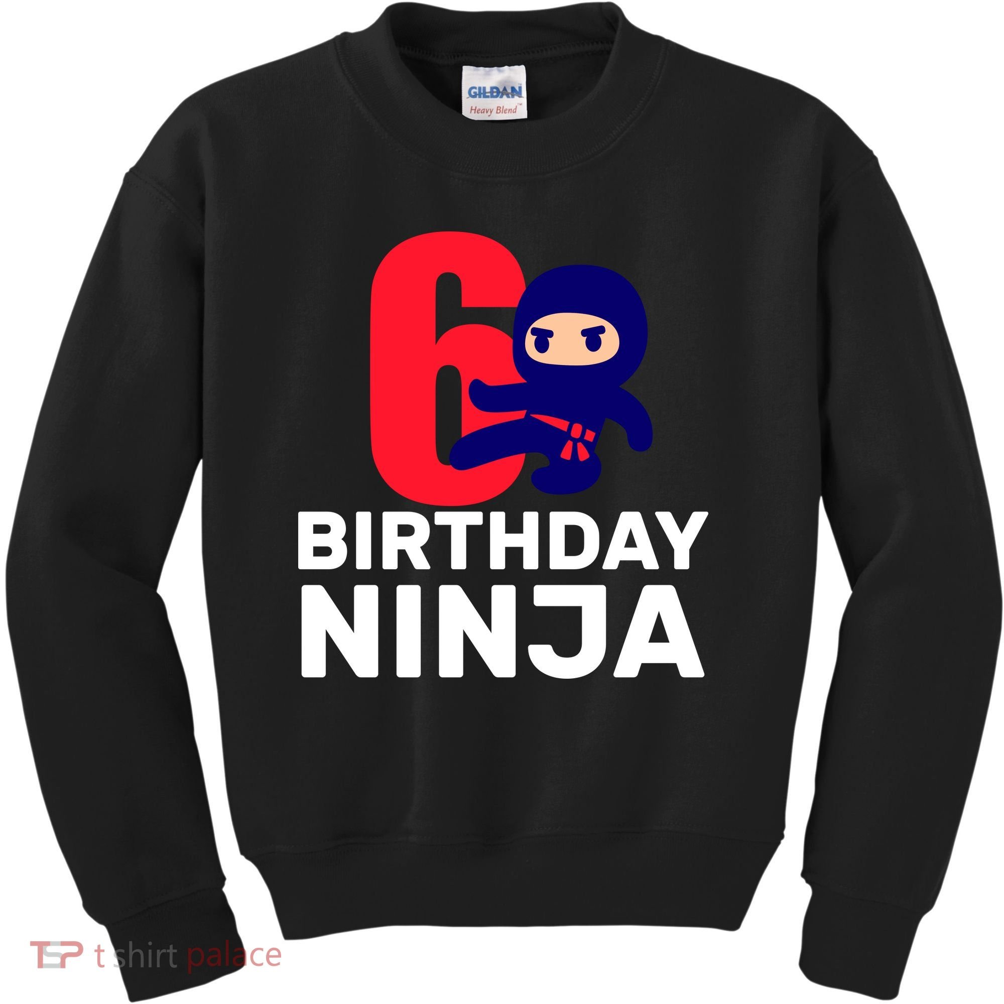 6th Birthday Ninja  Kids Sweatshirt