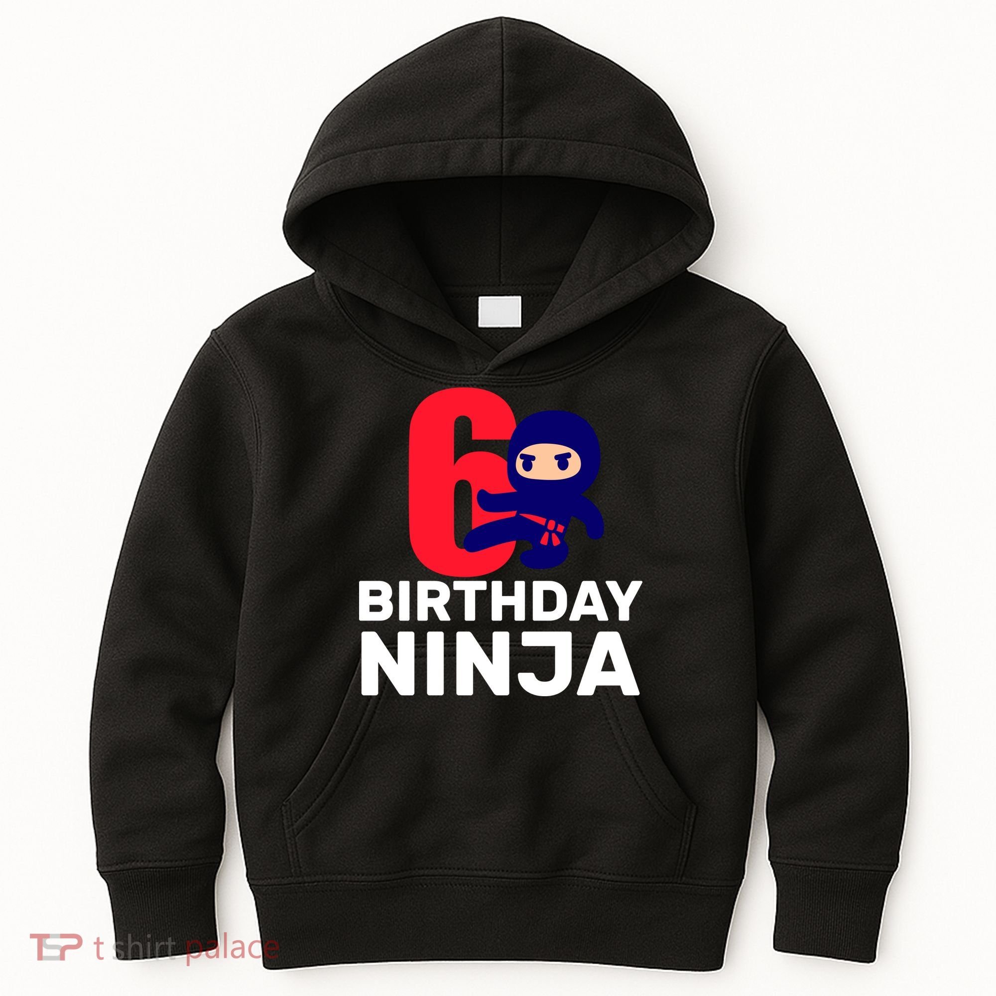 6th Birthday Ninja  Kids Hoodie