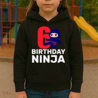 6th Birthday Ninja  Kids Hoodie thumb 3