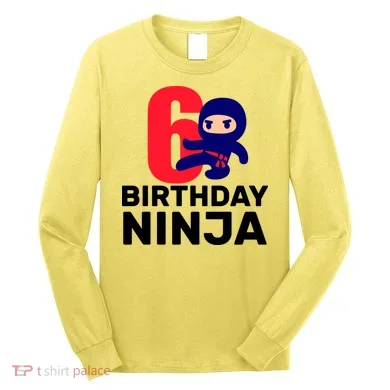 6th Birthday Ninja  Long Sleeve Shirt