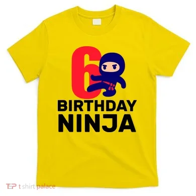 6th Birthday Ninja  T-Shirt